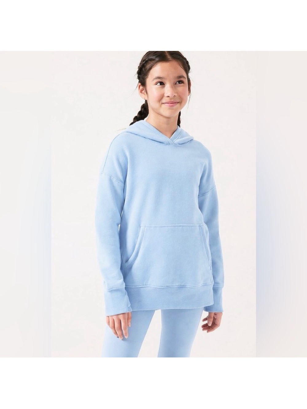 Athleta Kids Sky Blue Cozy Pullover Hoodie